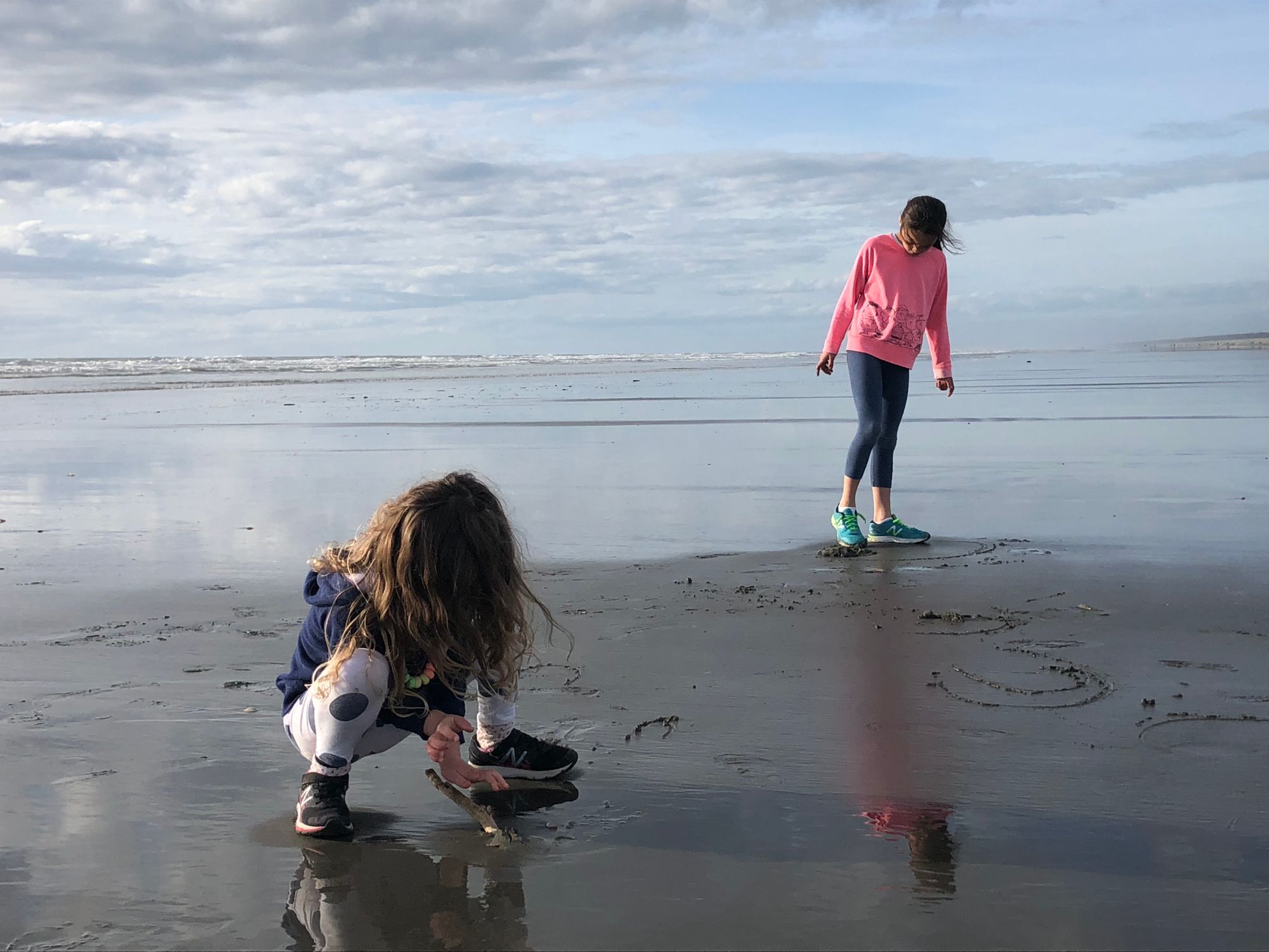 Two children on beach