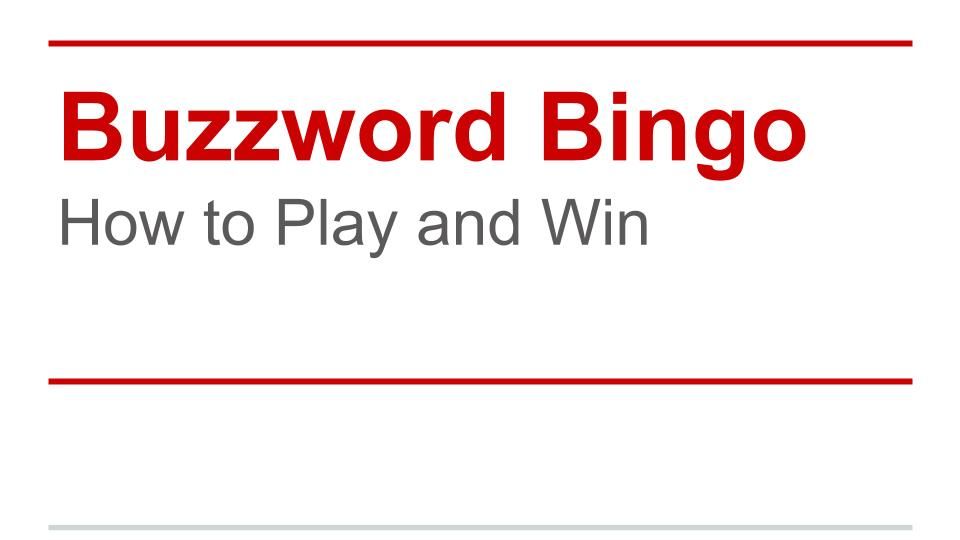 buzzword bingo